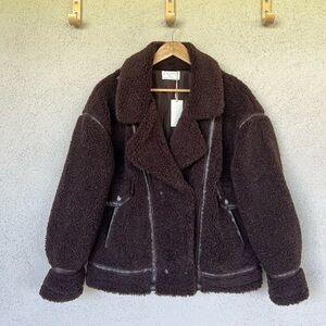 Z Supply Dark Brown Teddy Jacket
